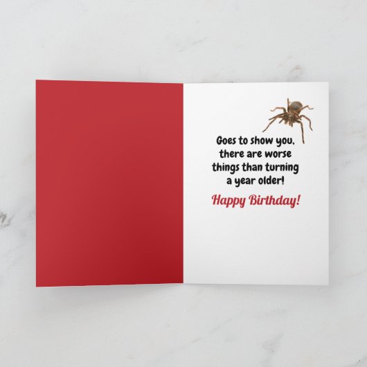 Funny Golden Retriever Arachnofobie - Birthday Kaart (Binnen)