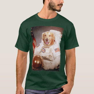 Funny Golden Retriever Astronaut Space Mission Ast T-shirt