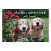 Funny Golden Retriever Barium Scientist Joke (Voorkant Horizontaal)