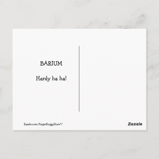 Funny Golden Retriever Barium Scientist Joke Briefkaart (Achterkant)