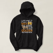 Funny Golden Retriever Beer Golden Retriever Eigen Hoodie (Design voorkant)