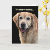 Funny Golden Retriever Birthday Kaart (Gele Bloem)
