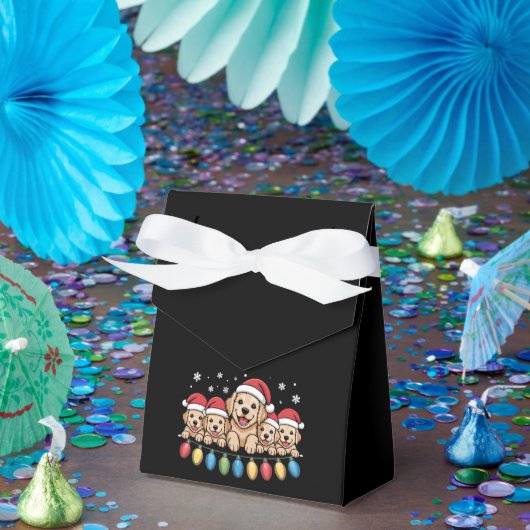 Funny Golden Retriever Christmas Puppy Dog Bedankdoosjes (Feest)