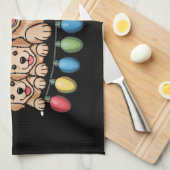 Funny Golden Retriever Christmas Puppy Dog  Theedoek (Quarter Fold)