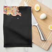 Funny Golden Retriever Christmas Tree Santa Reinde Theedoek (Quarter Fold)