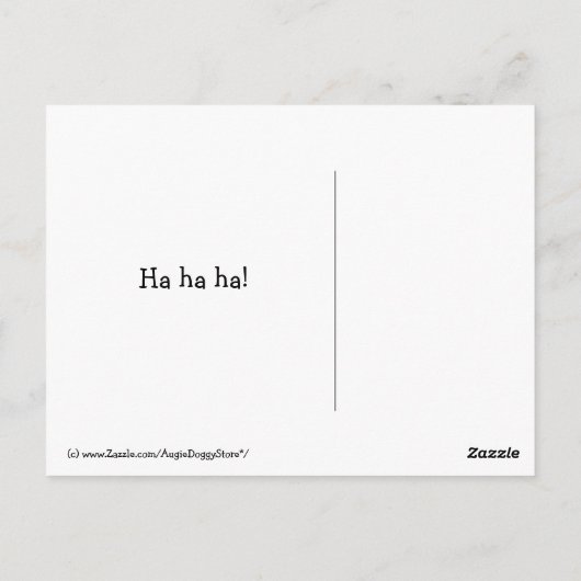 Funny Golden Retriever Circus Fire Joke Briefkaart (Achterkant)