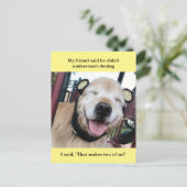 Funny Golden Retriever Cloning Joke Meme Briefkaart (Staand voorkant)