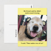 Funny Golden Retriever Cloning Joke Meme Briefkaart (Voorkant / Achterkant)