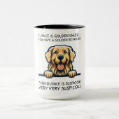 Funny Golden Retriever Dog Mok (Midden)