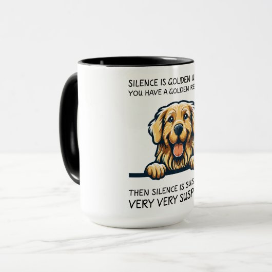 Funny Golden Retriever Dog Mok (Voorkant links)