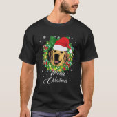 Funny Golden Retriever Dog Snow Pet Tree T-shirt (Voorkant)