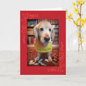 Funny Golden Retriever Guilty Pleasures Birthday Kaart (Gele Bloem)