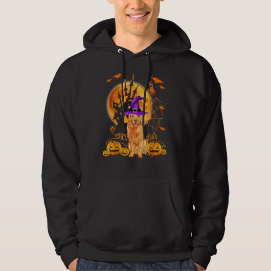 Funny Golden Retriever Halloween Costume Hoodie (Voorkant)