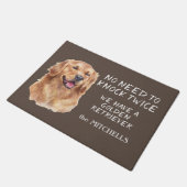 Funny Golden Retriever heeft geen dubbele doormat Deurmat (Schuin)