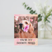 Funny Golden Retriever ik wil jullie Valentijnsdag Feestdagenkaart (Staand voorkant)