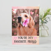 Funny Golden Retriever ik wil jullie Valentijnsdag Feestdagenkaart (Staand voorkant)