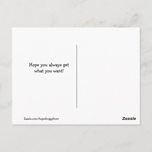 Funny Golden Retriever ik zie dat je een voedselth Briefkaart (Achterkant)