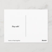 Funny Golden Retriever in Robe Quarantine Joke Briefkaart (Achterkant)