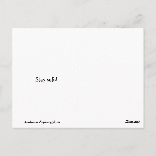 Funny Golden Retriever in Robe Quarantine Joke Briefkaart (Achterkant)