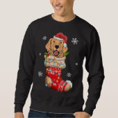 Funny Golden Retriever In Socks Christmas Dog Xmas Trui (Voorkant)