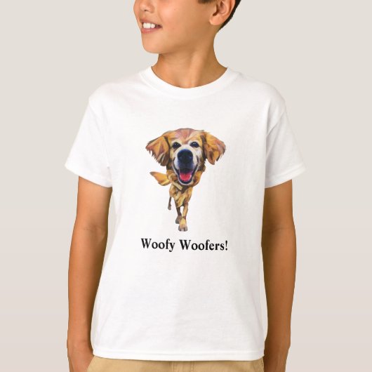 Funny Golden Retriever Jongens T-Shirt (Voorkant)