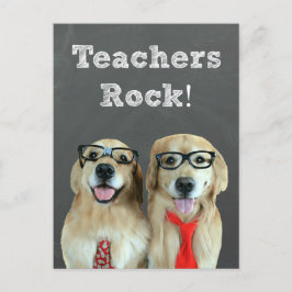 Funny Golden Retriever lerarenwaardering Briefkaart