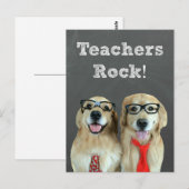 Funny Golden Retriever lerarenwaardering Briefkaart (Voorkant / Achterkant)