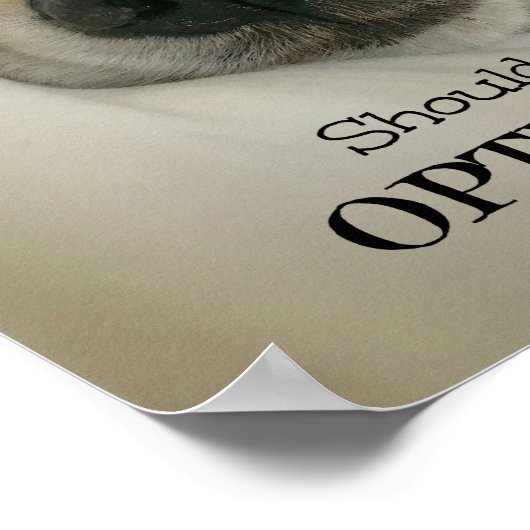 Funny Golden Retriever Maandag moet optioneel zijn Poster (Hoek)