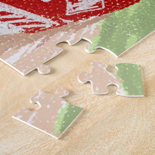 Funny Golden Retriever met Kerstval Mouth Legpuzzel (Zijkant)