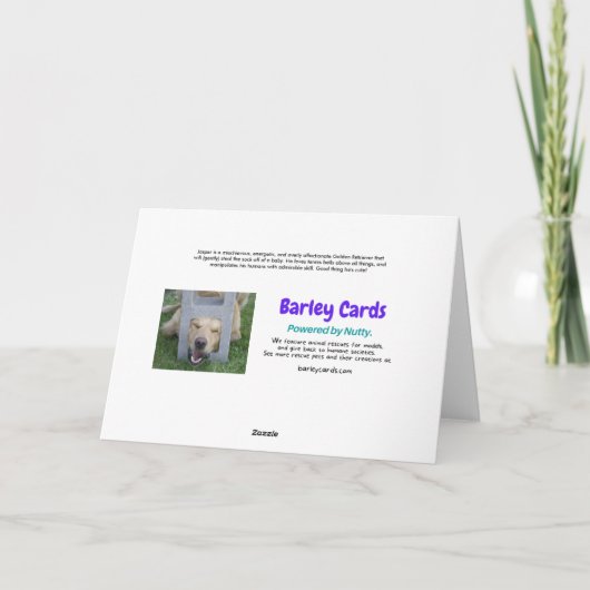 Funny Golden Retriever met Tennis Balls Birthday Kaart (Achterkant)