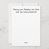 Funny Golden Retriever met veel speelgoedkerst Feestdagenkaart (Achterkant)