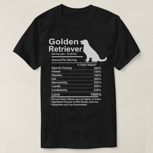 Funny Golden Retriever over voeding Gift Retrie T-shirt (Design voorkant)
