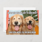 Funny Golden Retriever Pet Joke Meme Briefkaart (Voorkant / Achterkant)