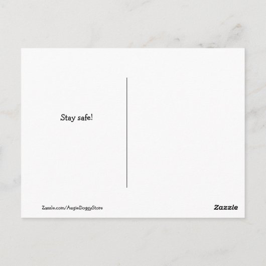 Funny Golden Retriever Quarantine Joke Meme Briefkaart (Achterkant)