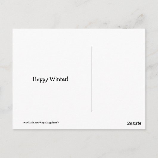 Funny Golden Retriever speelt in Sneeuwthema Briefkaart (Achterkant)