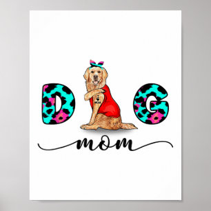 Funny Golden Retriever Tattoo Ik hou van je hond. Poster