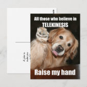 Funny Golden Retriever Telekinesis Joke Briefkaart (Voorkant / Achterkant)