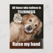 Funny Golden Retriever Telekinesis Joke Briefkaart (Voorkant)