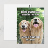 Funny Golden Retriever Tortilla Joke Meme Briefkaart (Voorkant / Achterkant)