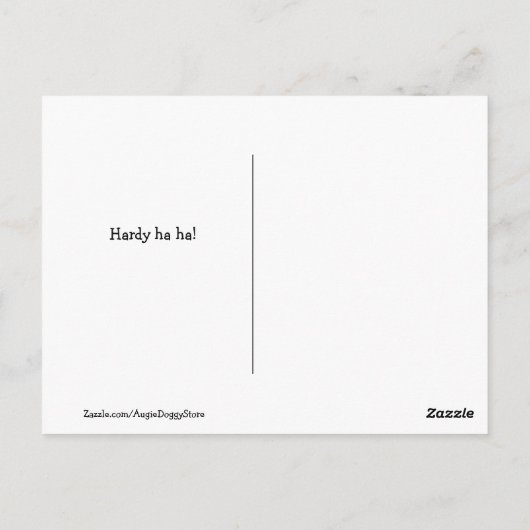 Funny Golden Retriever Werkloze mensen Joke Meme Briefkaart (Achterkant)