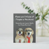 Funny Golden Retriever Wiskunde Joke Briefkaart (Staand voorkant)