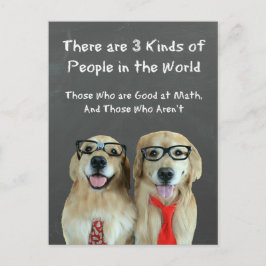 Funny Golden Retriever Wiskunde Joke Briefkaart