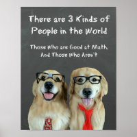 Funny Golden Retriever Wiskunde Joke Classroom