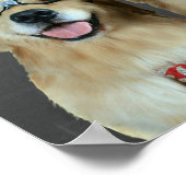 Funny Golden Retriever Wiskunde Joke Classroom Poster (Hoek)