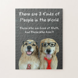 Funny Golden Retriever Wiskunde Joke Legpuzzel