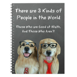 Funny Golden Retriever Wiskunde Joke Notitieboek