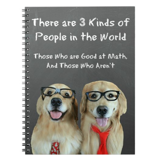 Funny Golden Retriever Wiskunde Joke Notitieboek (Voorkant)