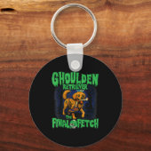 Funny Golden Retriever Zombie Halloween, Soky Ghou Sleutelhanger (Voorkant)