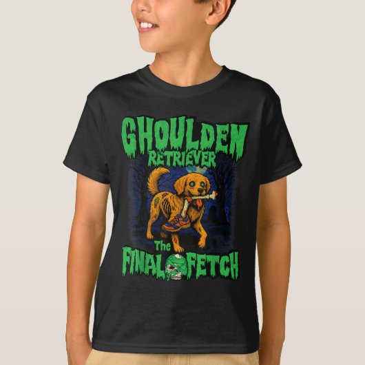 Funny Golden Retriever Zombie Halloween, Soky Ghou T-shirt (Voorkant)