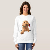 Funny Goldendole Roos Zipper Dog Pocket Lover Trui (Voorkant volledig)